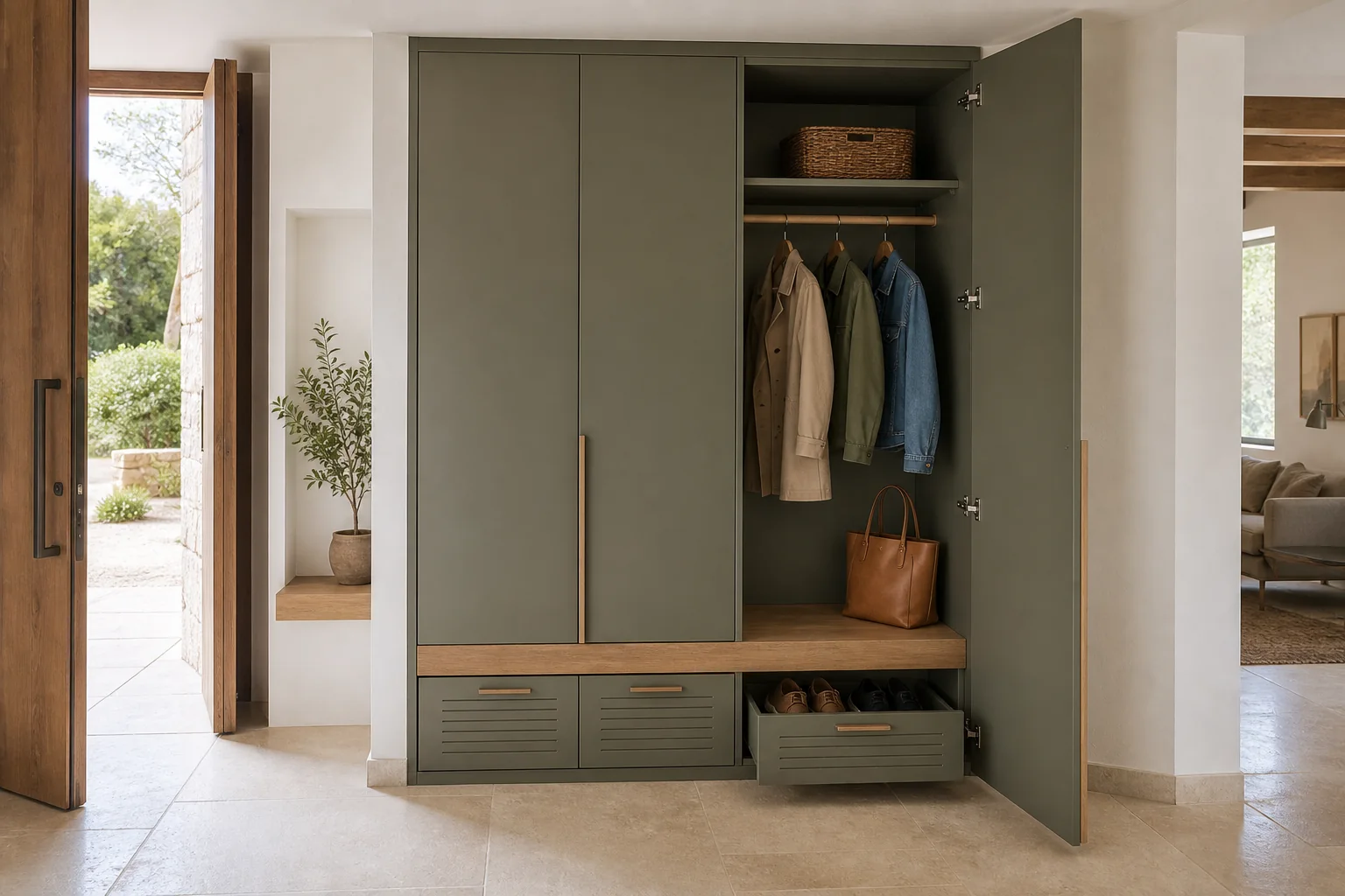 Armarios con puertas abatibles para puerta alta en Vinaròs